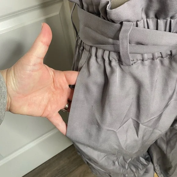 J. Crew Point Sur Size 4 Gray Paper Bag Gray Pant - Picture 6 of 10